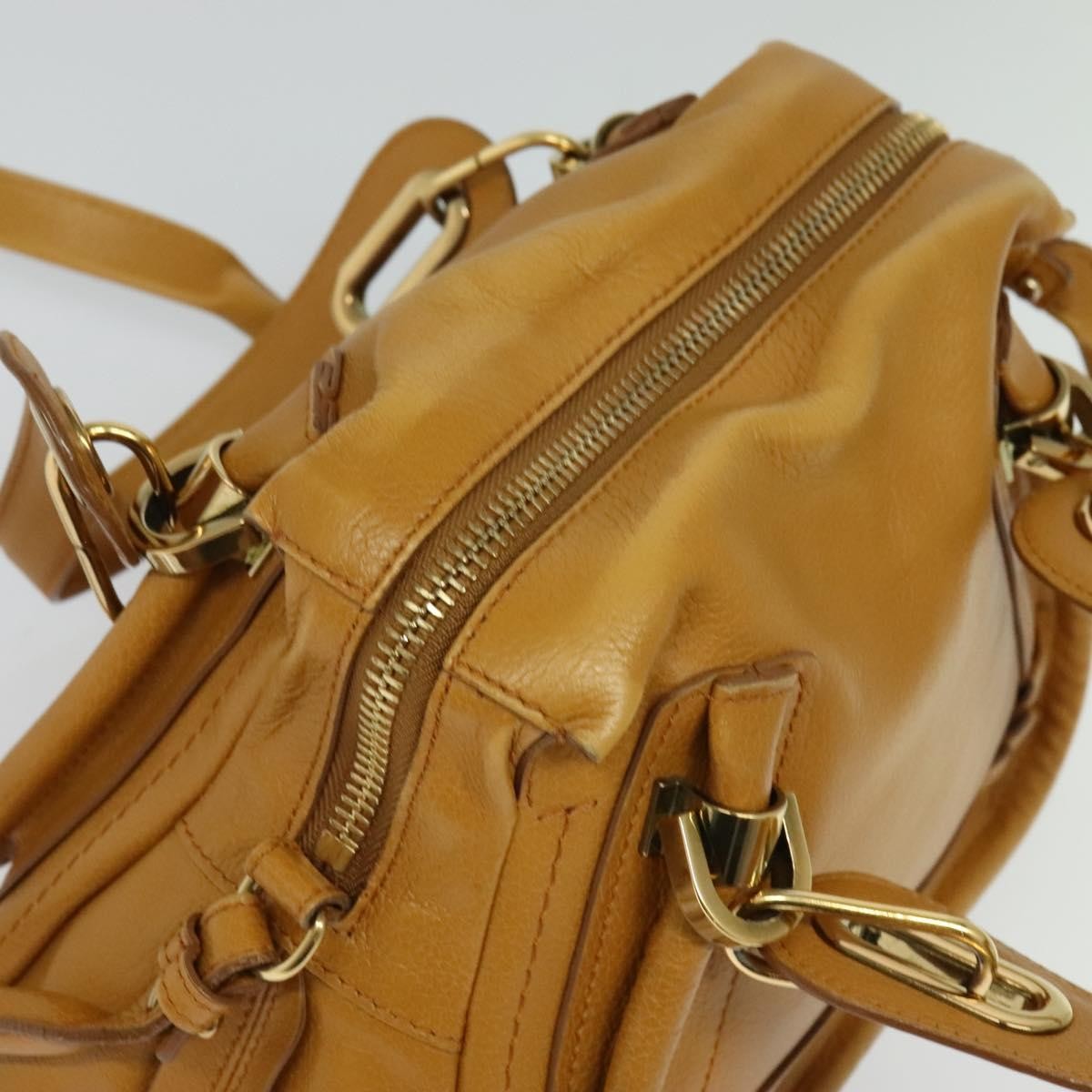Chloe Paraty Top Handle Bag Leather, GOLD, LEATHER, Handbag