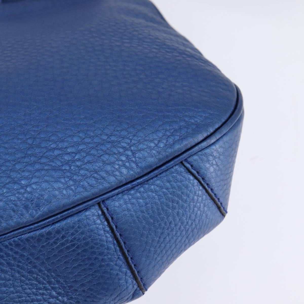 Gucci Nouveau Fringe Crossbody Bag Leather, BLUE, LEATHER, Shoulder bag