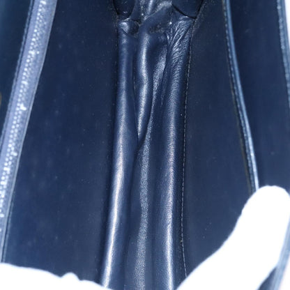 Gucci Vintage Shoulder Bag Leather, NAVY, LEATHER, Shoulder bag