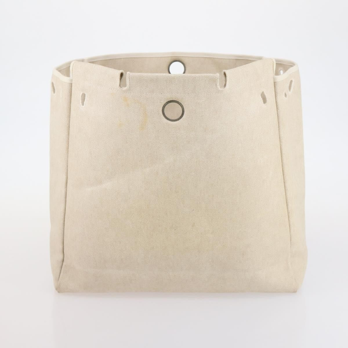 Hermes Herbag Toile and Leather, BEIGE, CANVAS, Handbag