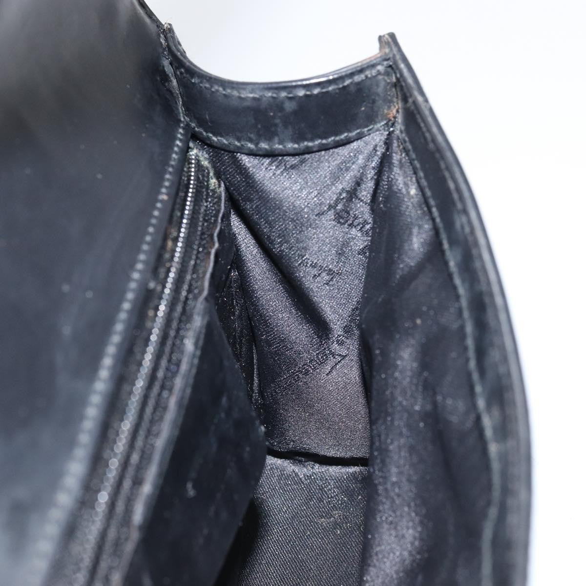 Salvatore Ferragamo Vala Handbag Leather, BLACK, LEATHER, Handbag