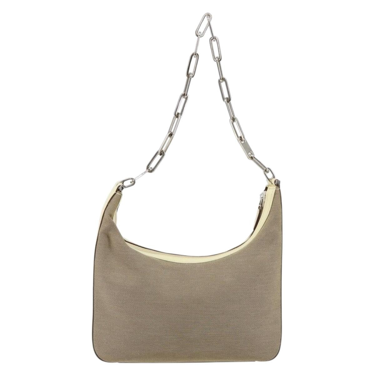Gucci Vintage Shoulder Bag Canvas, BEIGE, CANVAS, Shoulder bag