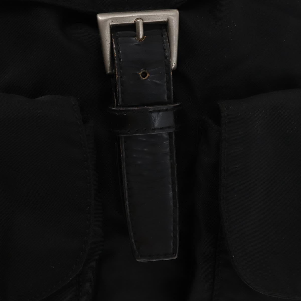 Prada Double Front Pocket Backpack Tessuto, BLACK, NYLON, Backpack