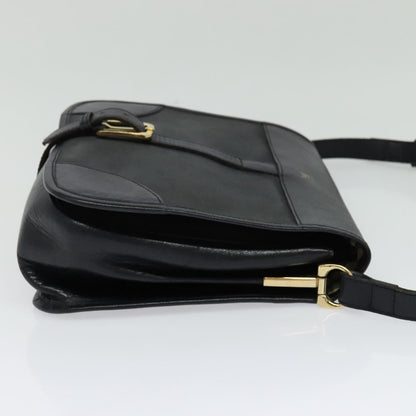 Burberry Flap Shoulder Bag Leather, NAVY, LEATHER, Shoulder bag