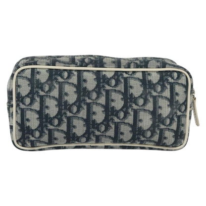 Christian Dior Vintage Trotter Pouch Diorissimo Canvas, NAVY, CANVAS, Clutche & pouche