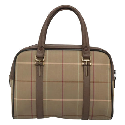 Burberry Nova Check Bowling Bag Canvas, BROWN, CANVAS, Handbag