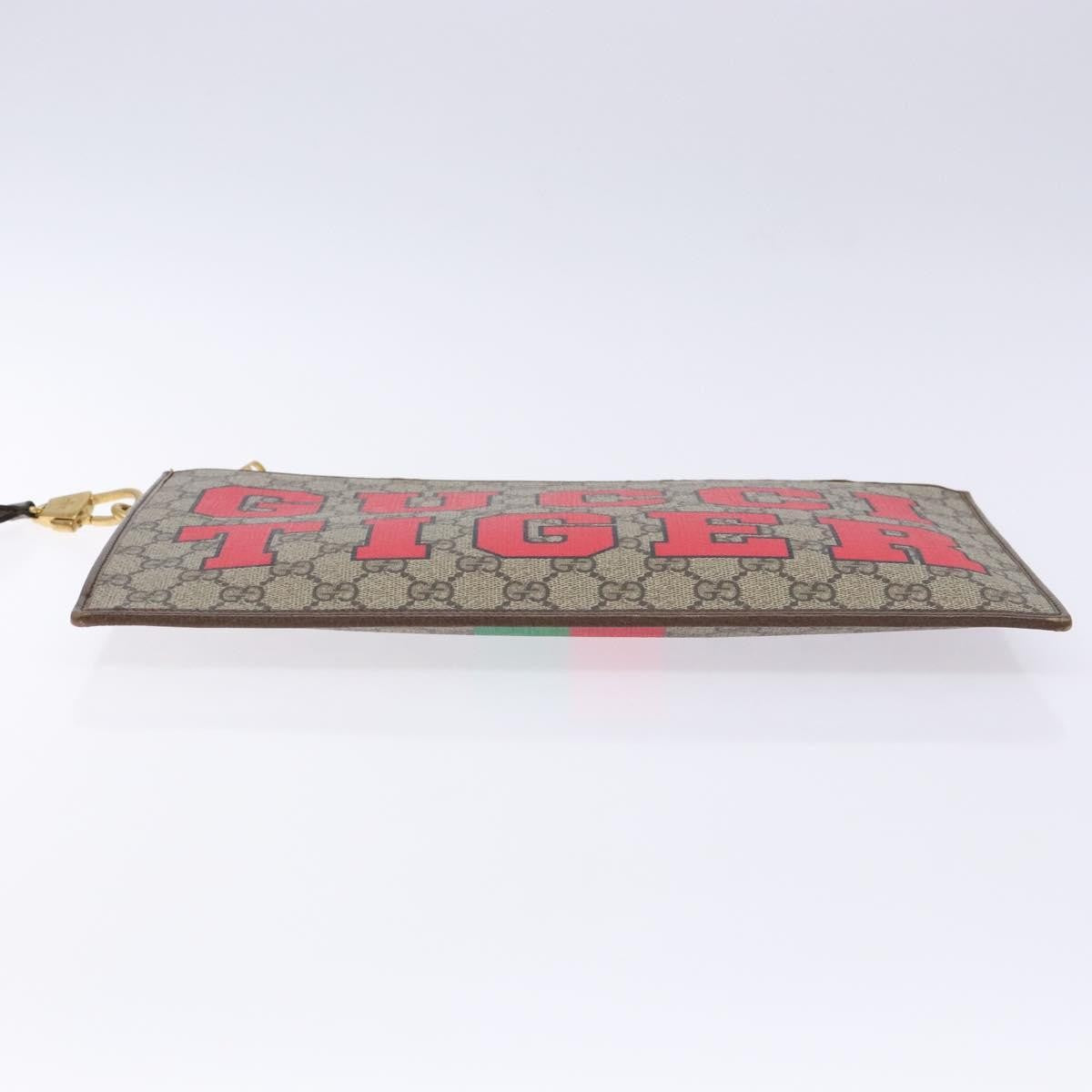 Gucci GG Marmont Pouch Coated Canvas, BEIGE, PVC, Clutche & pouche