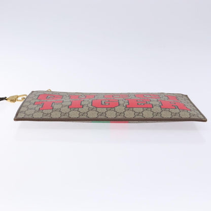 Gucci GG Marmont Pouch Coated Canvas, BEIGE, PVC, Clutche & pouche