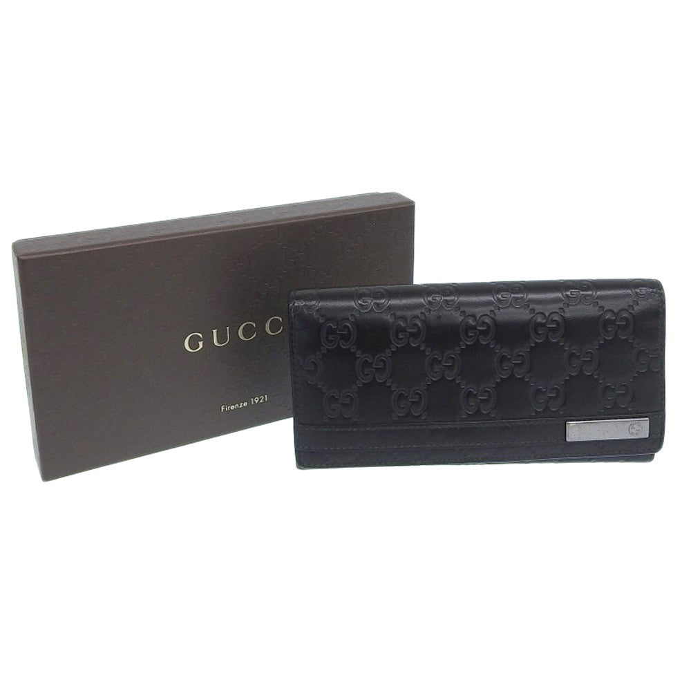 Gucci Guccissima Wallet Motif GG, BLACK, LEATHER, Wallets