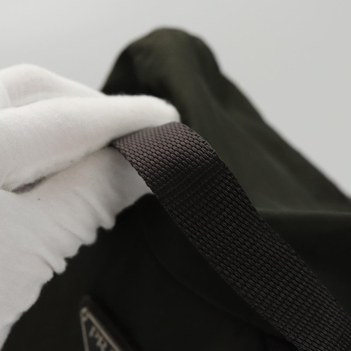 Prada Double Front Pocket Backpack Tessuto, KHAKI, NYLON, Backpack