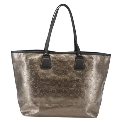Salvatore Ferragamo Gancini Tote Patent leather, GOLD, PATENT_LEATHER, Tote bag