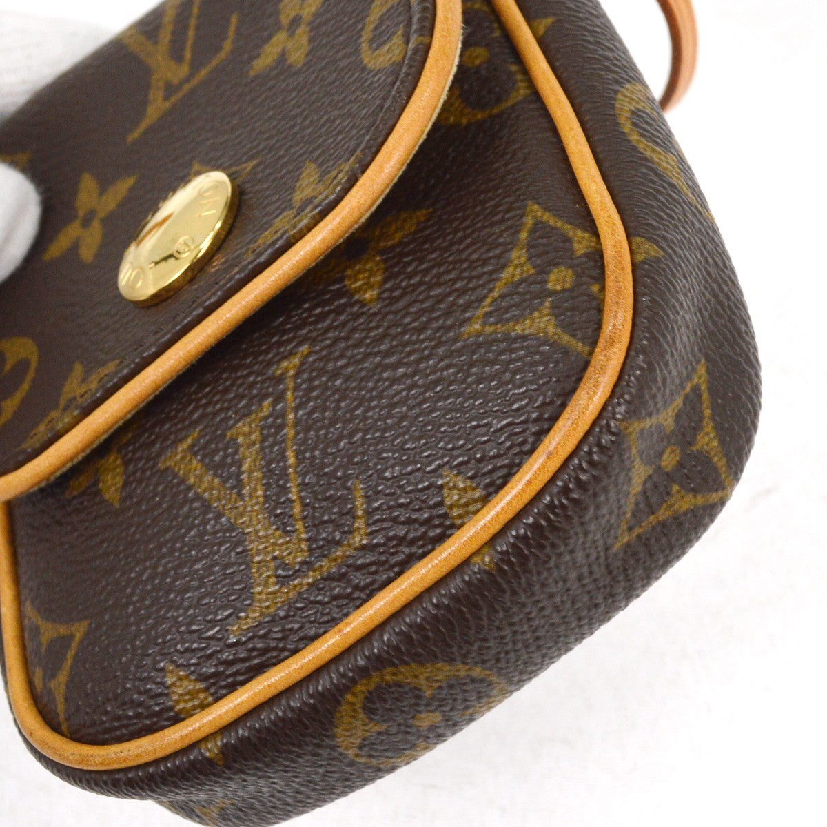 Louis Vuitton Cancun Pochette Monogram Canvas, BROWN, CANVAS, Clutche & pouche