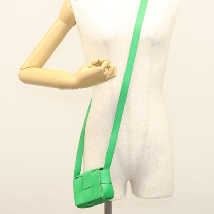 Bottega Veneta Cassette Crossbody Bag Maxi Intrecciato Leather, GREEN, LEATHER, Shoulder bag