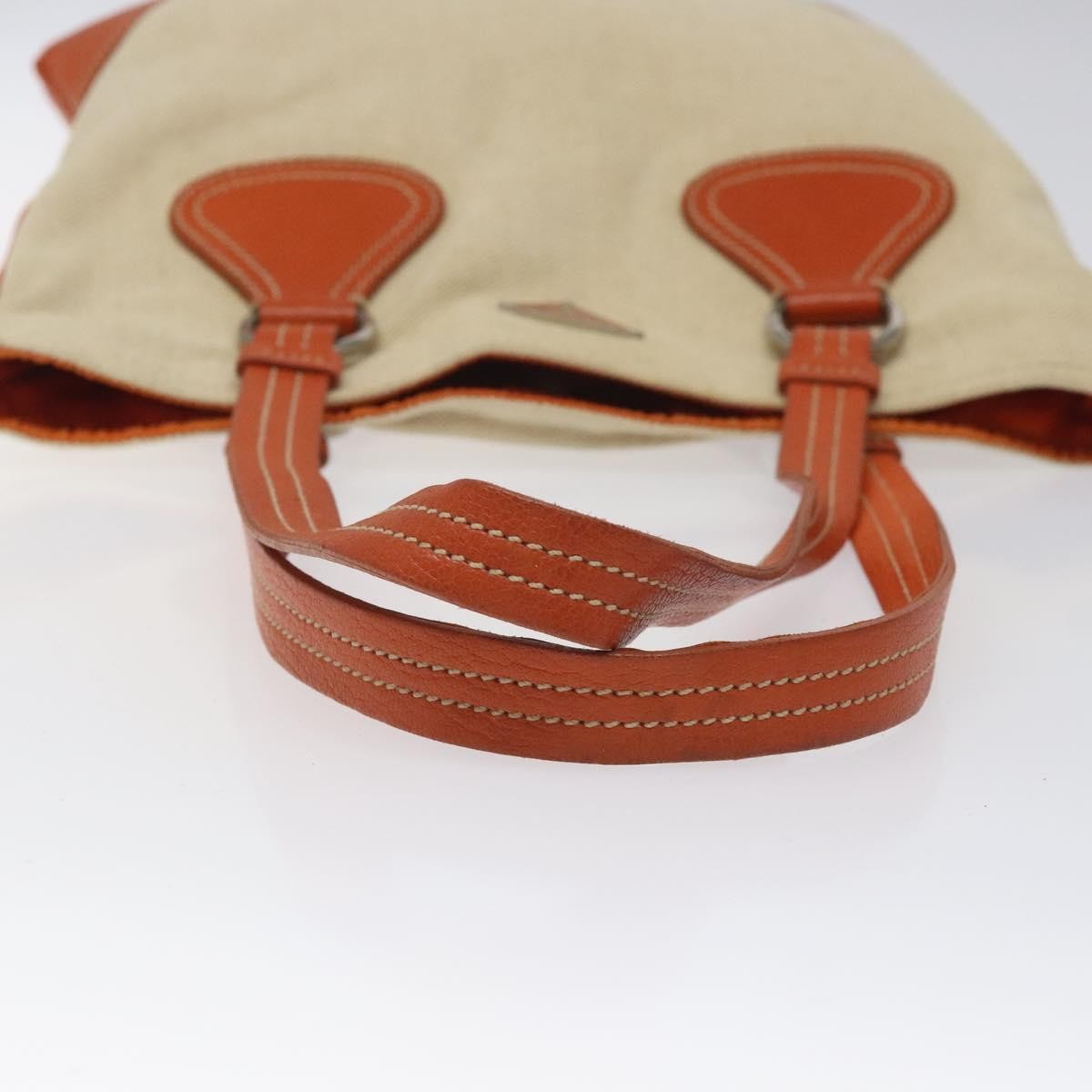 Prada Vintage Handbag Canvas and Leather, BEIGE, CANVAS, Handbag