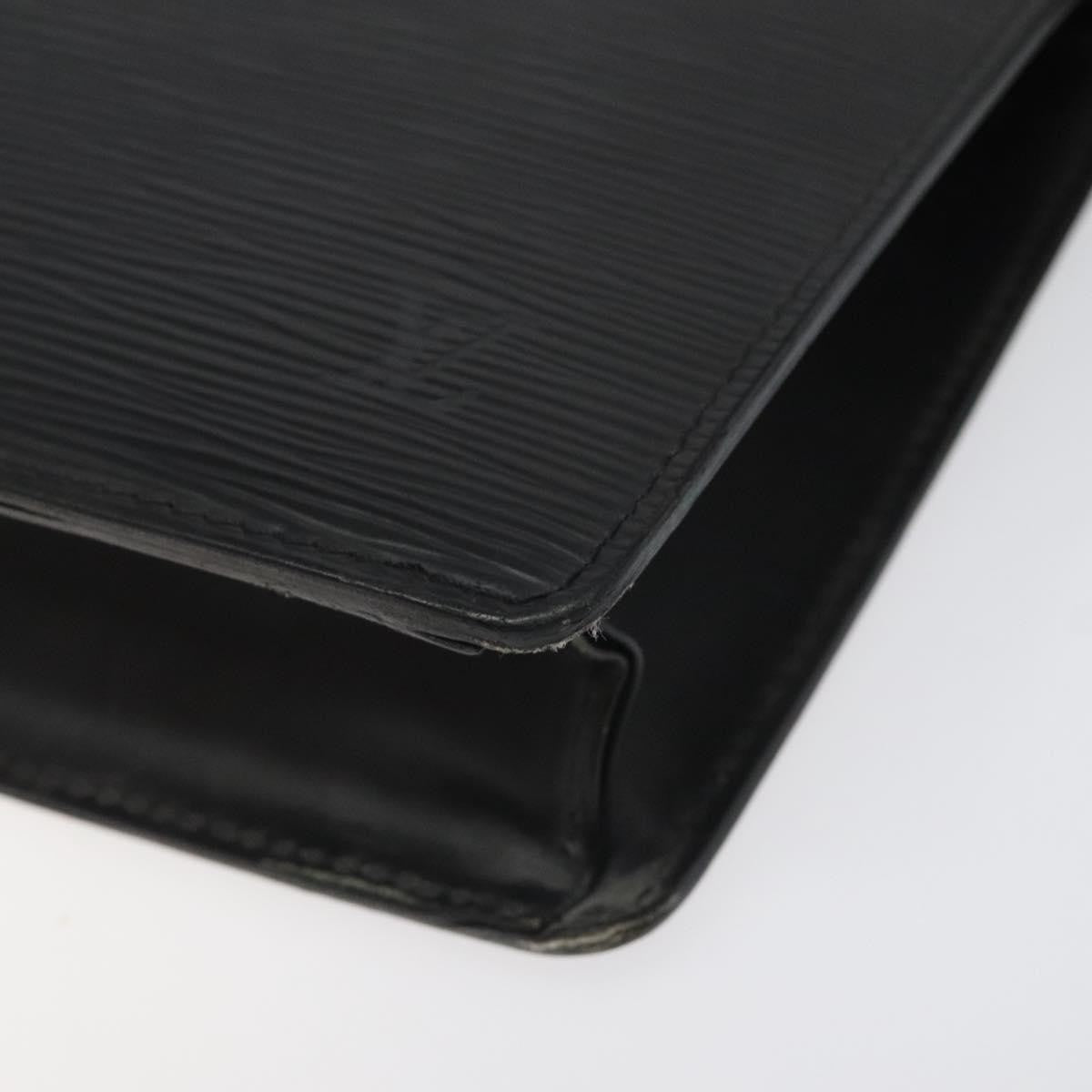 Louis Vuitton Pochette Homme Epi Leather, BLACK, LEATHER, Clutche & pouche