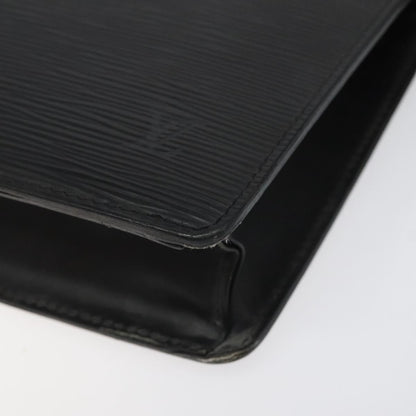 Louis Vuitton Pochette Homme Epi Leather, BLACK, LEATHER, Clutche & pouche