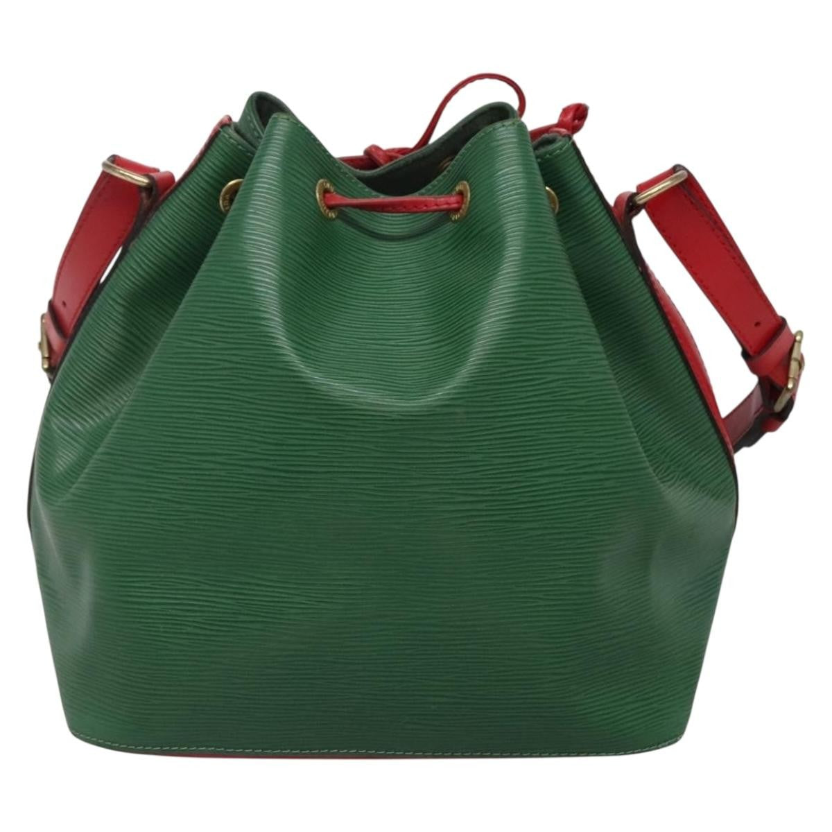 Louis Vuitton Bicolor Petit Noe Handbag Epi Leather, GREEN, EPI_LEATHER, Handbag