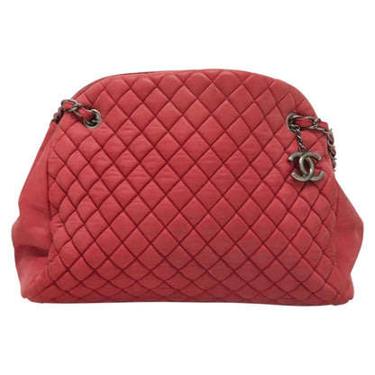 Chanel Matelasse Chain Shoulder Bag Leather, Pink, Leather, Handbag
