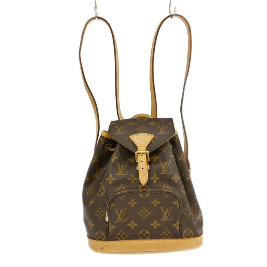 Louis Vuitton Montsouris Backpack Monogram Canvas, BROWN, CANVAS, Backpack