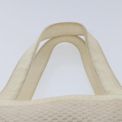 Chanel Vintage Shoulder Bag Canvas, WHITE, CANVAS, Shoulder bag