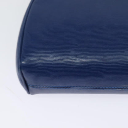 Celine Vintage Circle Logo Crossbody Bag Leather, BLUE, LEATHER, Crossbody bag