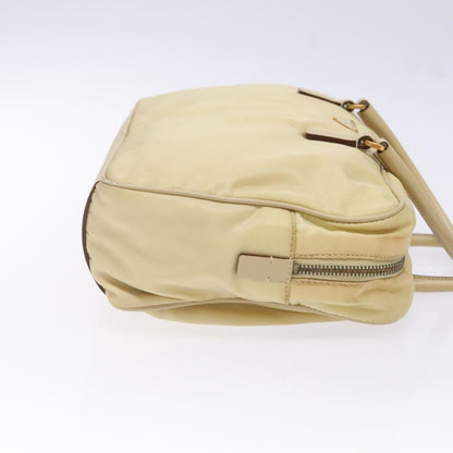 Prada Vintage Zip Handbag Tessuto, BEIGE, NYLON, Handbag