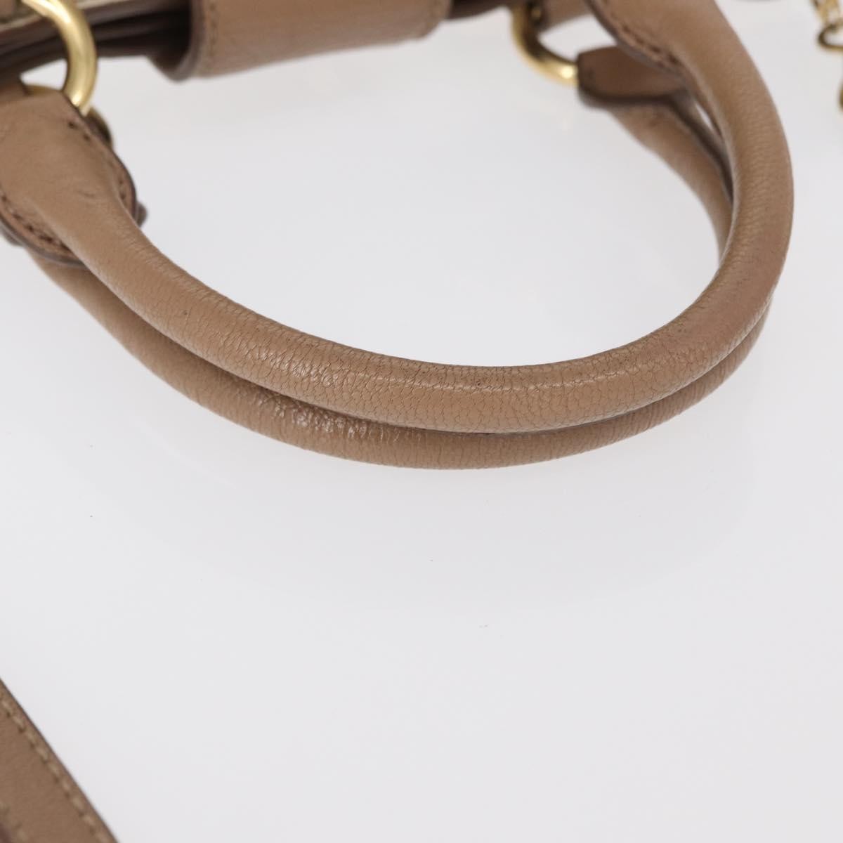 Miu Miu Madras Convertible Lock Tote Leather, BEIGE, LEATHER, Handbag