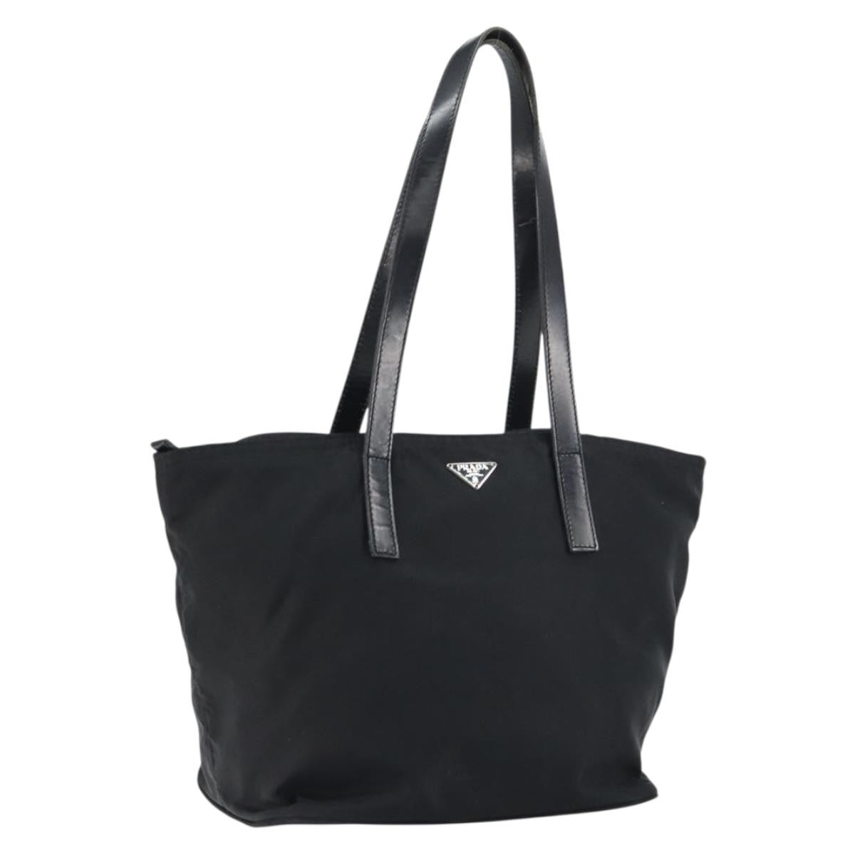 Prada Vintage Zip Tote Tessuto, BLACK, NYLON, Tote bag