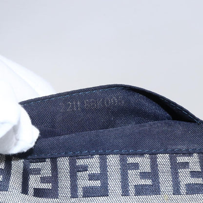 Fendi Baguette Bag Zucchino Canvas, NAVY, CANVAS, Clutche & pouche