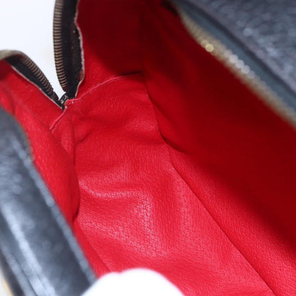 Celine Vintage Triomphe Shoulder Bag Leather, BLACK, LEATHER, Shoulder bag