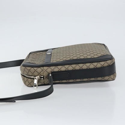 Gucci Snap Messenger Bag Diamante Coated Canvas, BEIGE, PVC, Shoulder bag