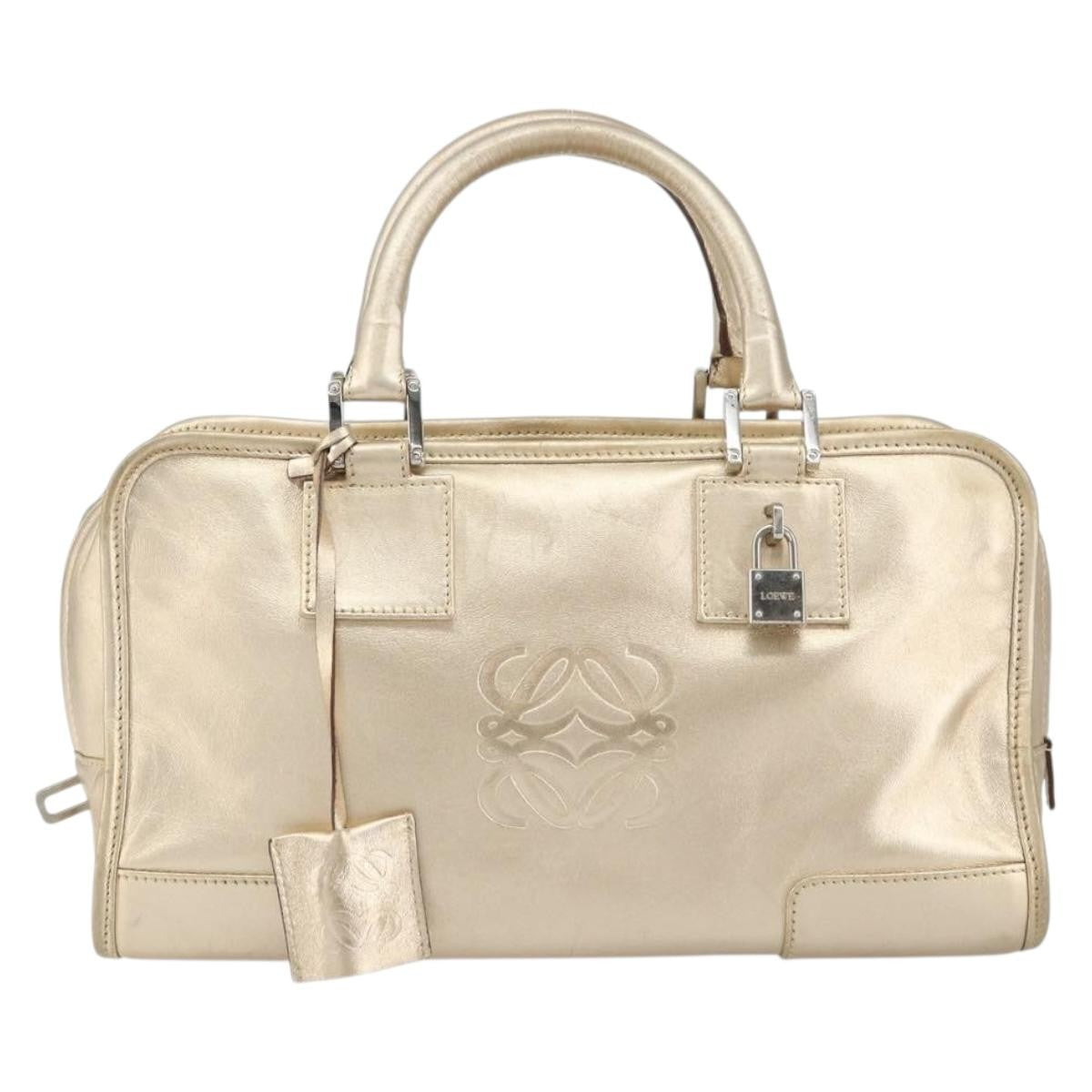 Loewe Amazona Bag Leather, GOLD, LEATHER, Handbag