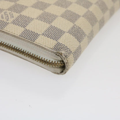 Louis Vuitton Zippy Organizer Damier, WHITE, CANVAS, Wallets