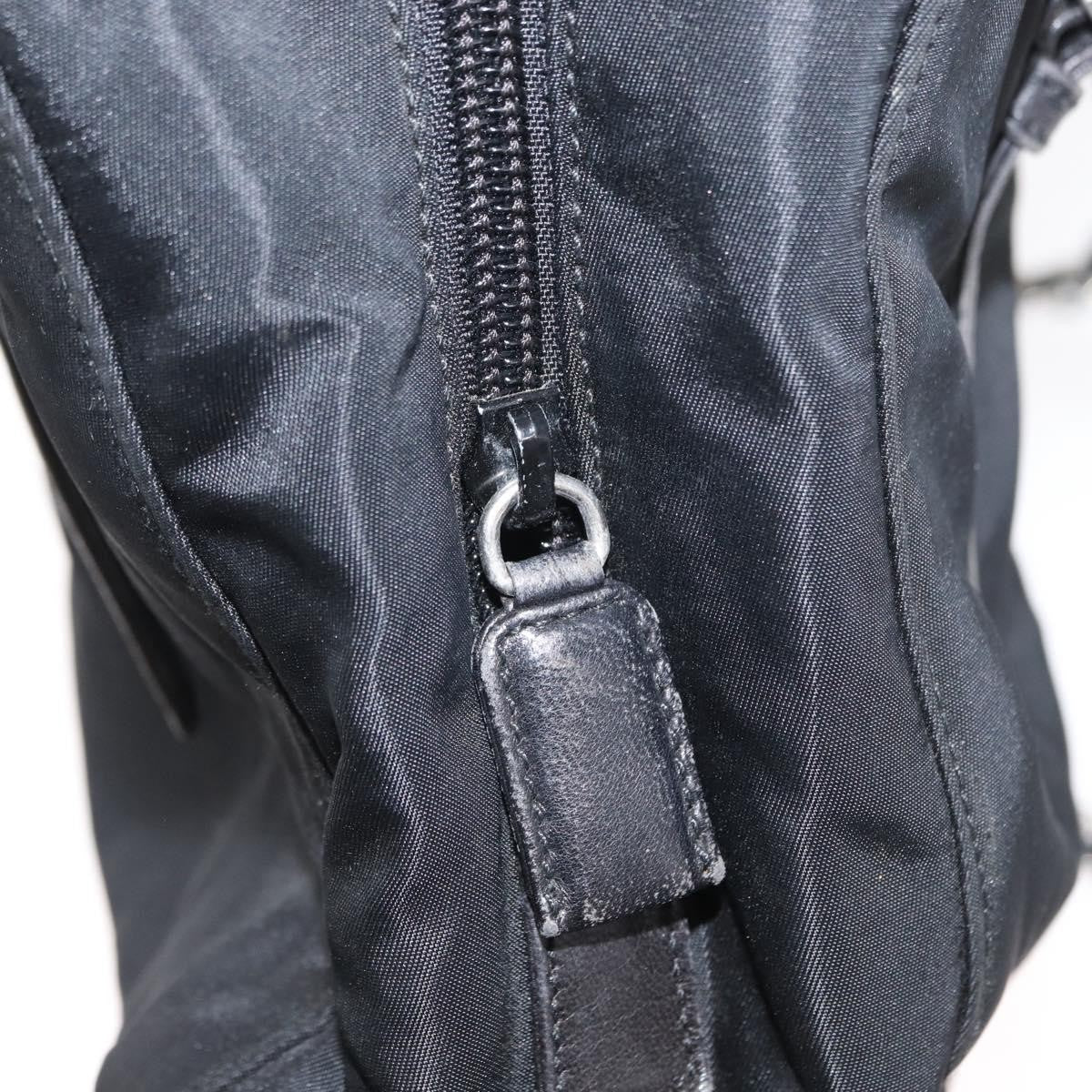 Prada Vintage Chain Shoulder Bag Tessuto, BLACK, NYLON, Shoulder bag