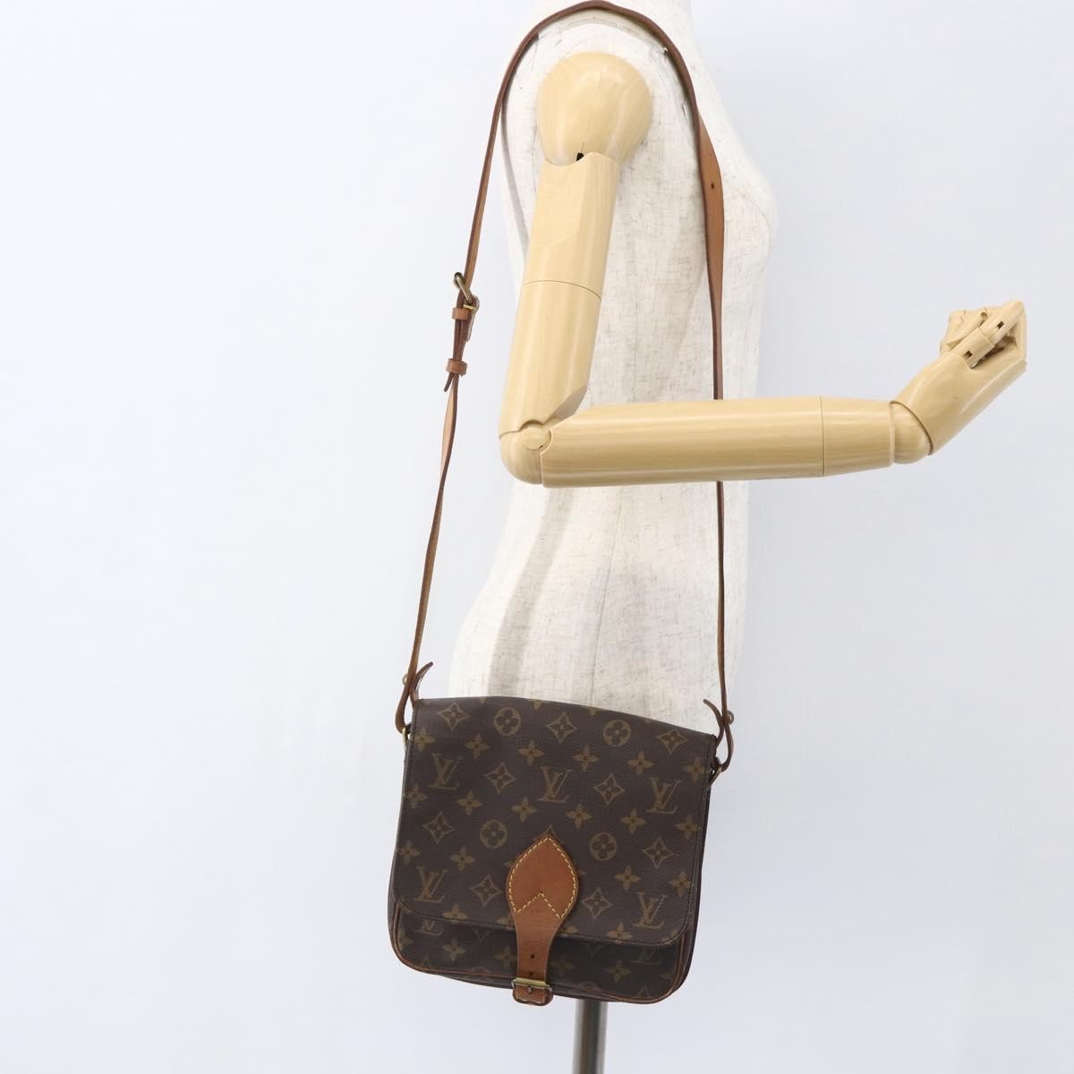 Louis Vuitton Cartouchiere Handbag Monogram Canvas, BROWN, CANVAS, Shoulder bag