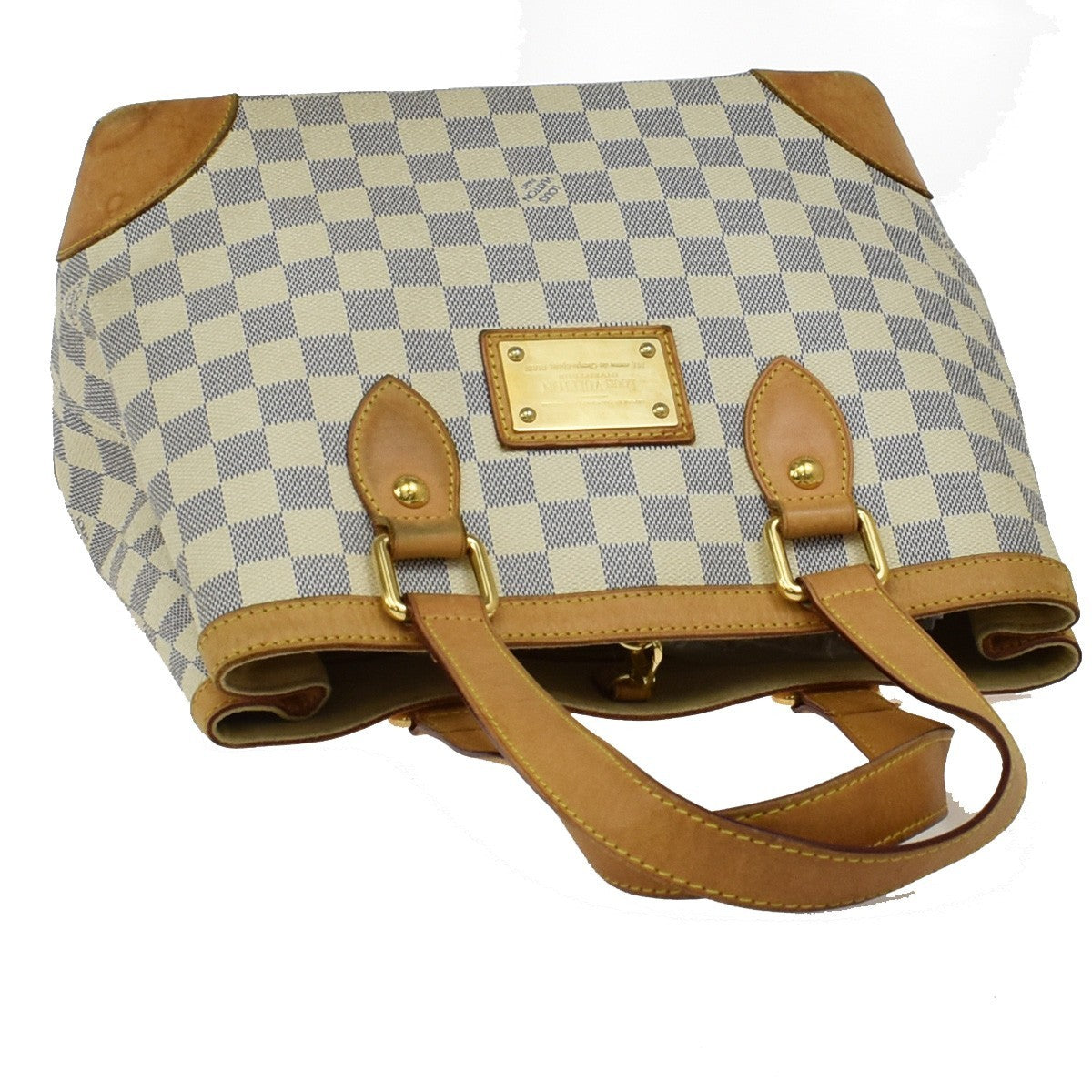 Louis Vuitton Hampstead Handbag Damier, WHITE, CANVAS, Shoulder bag