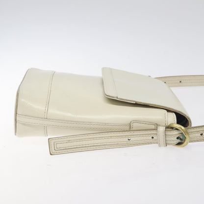 Burberry Flap Shoulder Bag Leather, WHITE, LEATHER, Shoulder bag