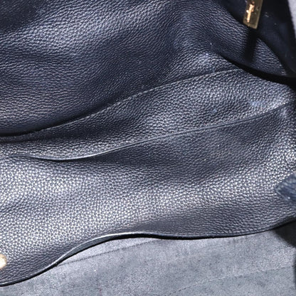 Salvatore Ferragamo Amy Tote Pebbled Leather, BLACK, LEATHER, Tote bag