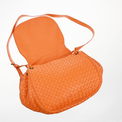 Bottega Veneta Intrecciato Shoulder bag Leather, Orange, Leather, Handbag