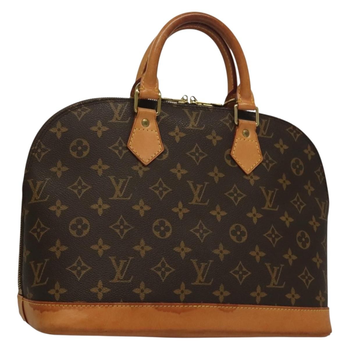 Louis Vuitton Alma Handbag Monogram Canvas, BROWN, CANVAS, Handbag