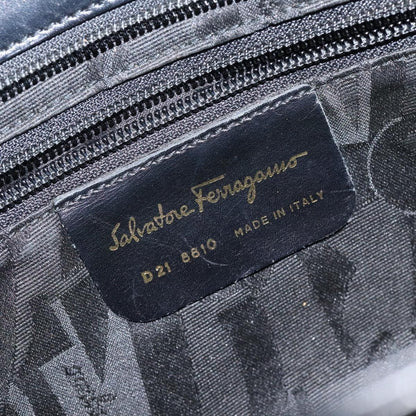 Salvatore Ferragamo Shoulder Bag Canvas, BLACK, CANVAS, Shoulder bag