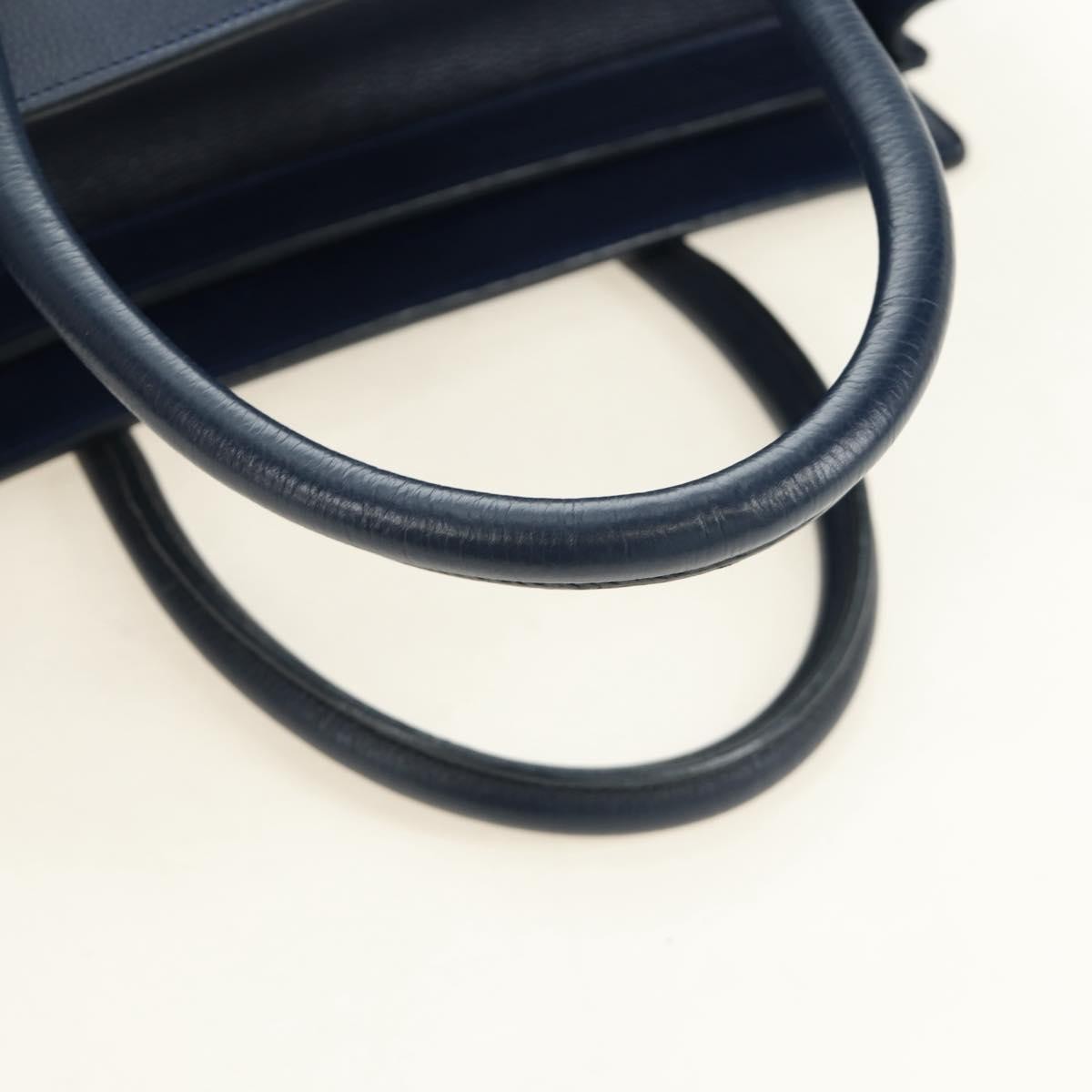 Celine Luggage Bag Smooth Leather, Navy, Leather, Tote Bag