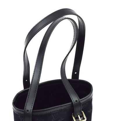 Louis Vuitton Bucket Bag Monogram Satin, BLACK, SATIN, Handbag
