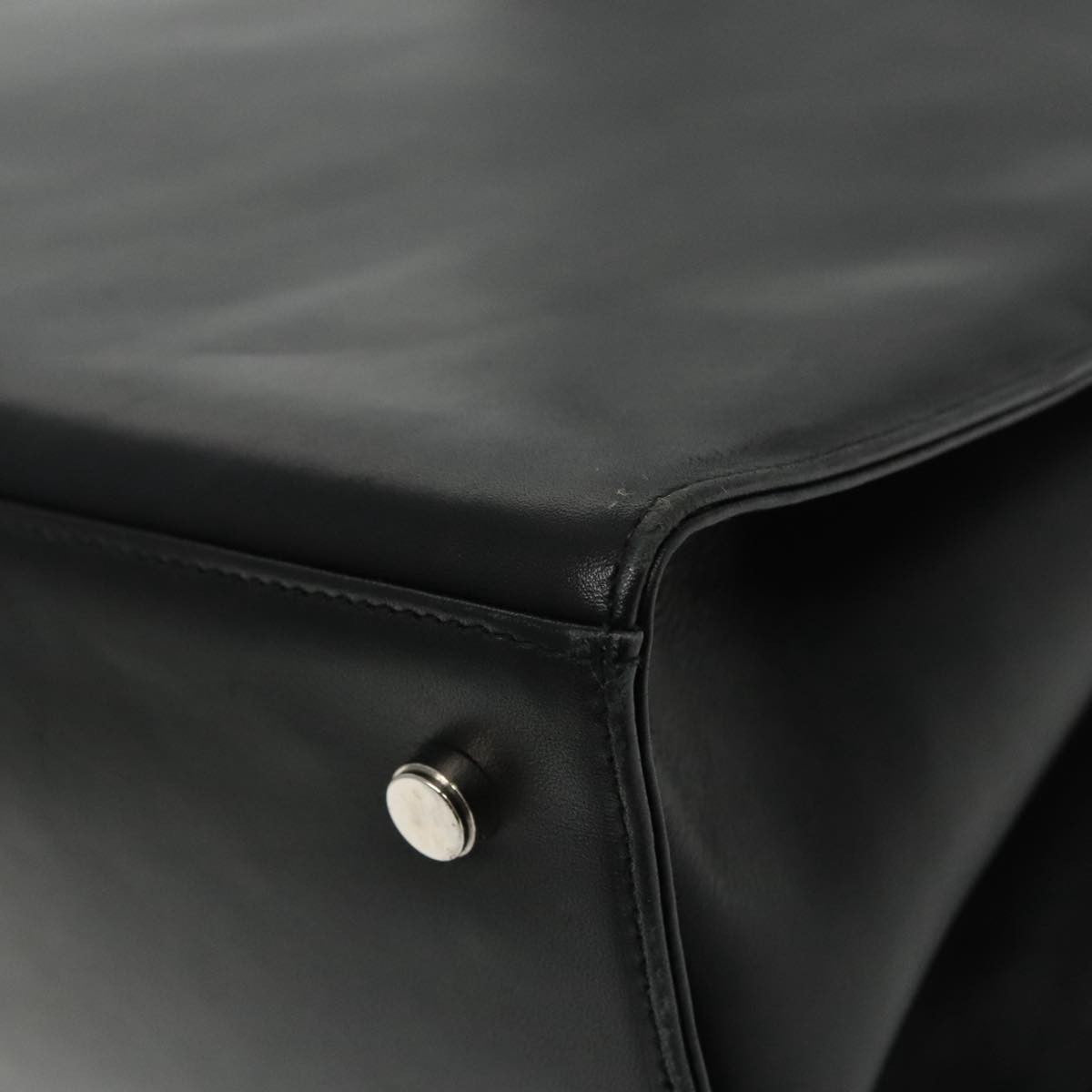 Salvatore Ferragamo Gancini Shoulder Bag Leather, BLACK, LEATHER, Tote bag