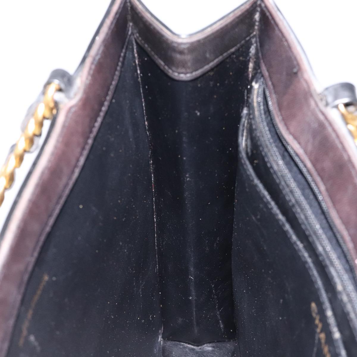 Chanel Vintage Chain Handle Tote Patent leather, BLACK, PATENT_LEATHER, Tote bag