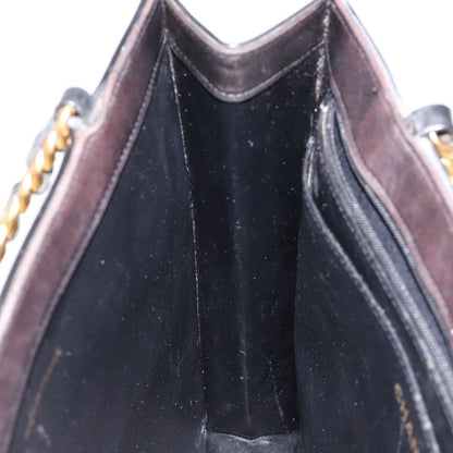 Chanel Vintage Chain Handle Tote Patent leather, BLACK, PATENT_LEATHER, Tote bag