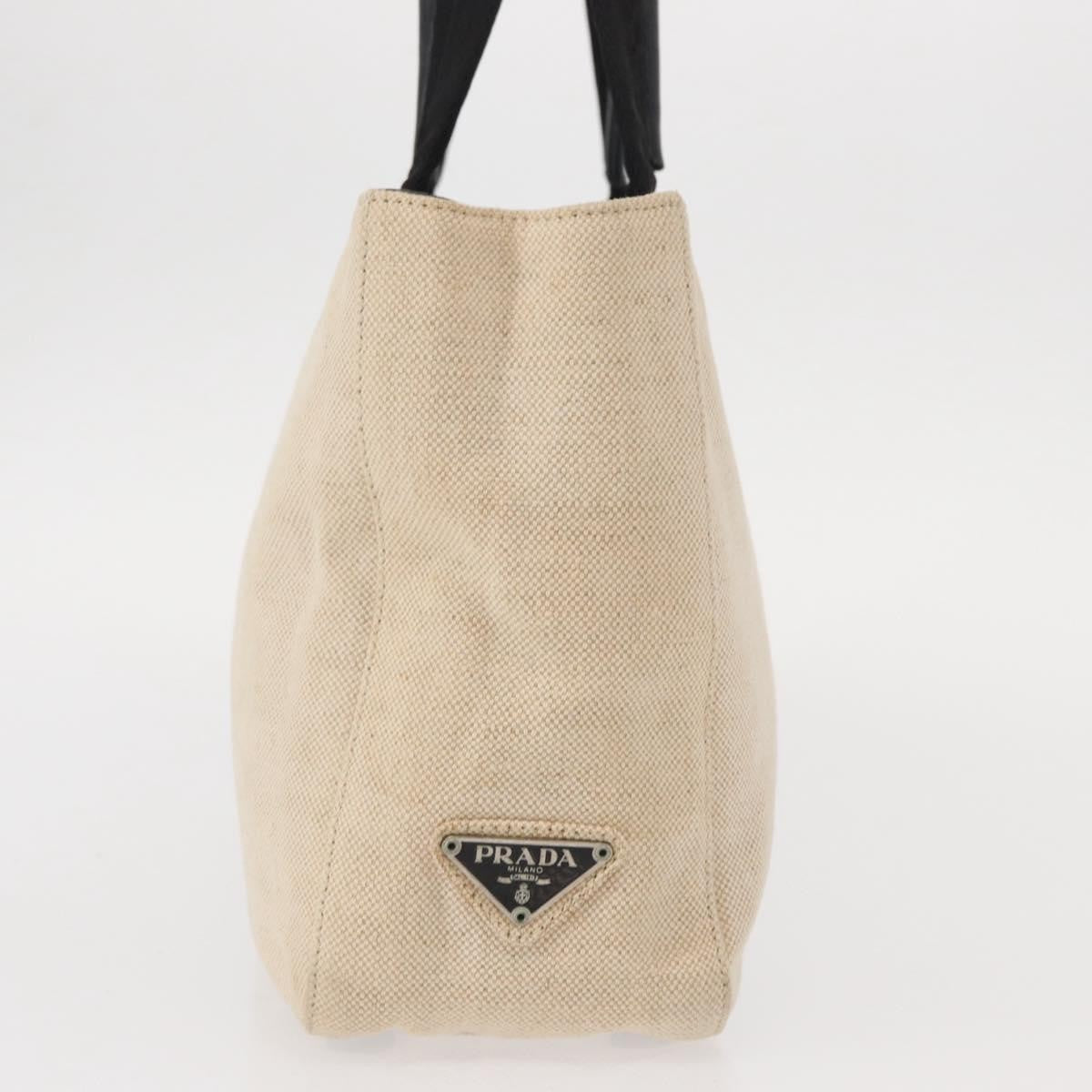 Prada Vintage Handbag Canvas, BEIGE, CANVAS, Handbag