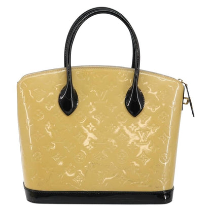 Louis Vuitton Lockit Handbag Monogram Vernis, BEIGE, PATENT_LEATHER, Tote bag