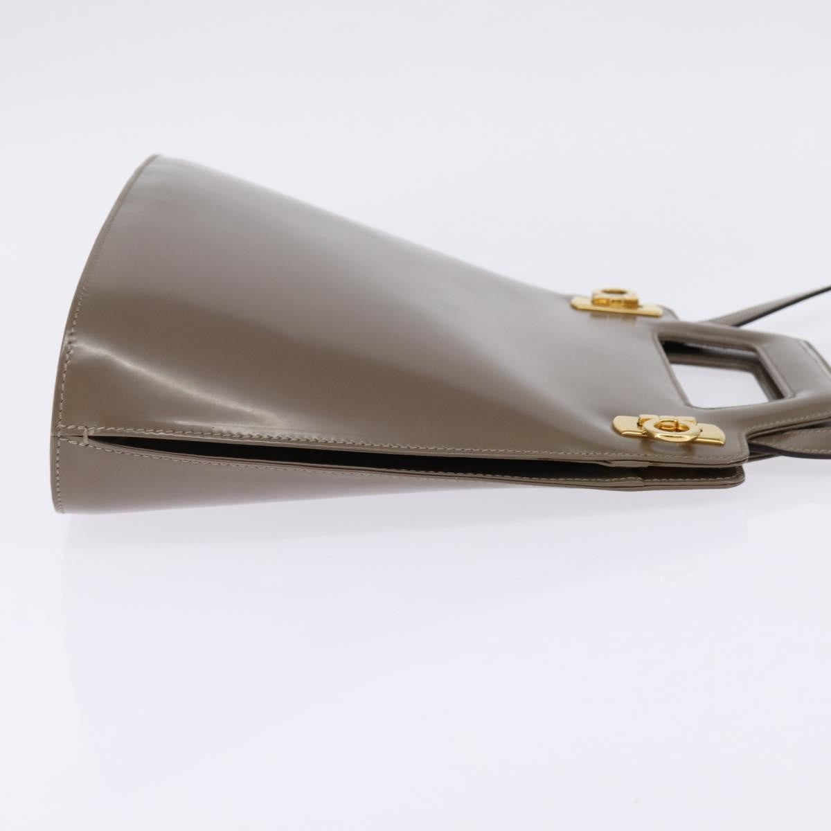 Salvatore Ferragamo Wanda Handbag Patent Leather, GRAY, PATENT_LEATHER, Handbag