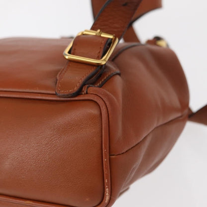 Gucci Vintage Bamboo Backpack Leather, BROWN, LEATHER, Backpack